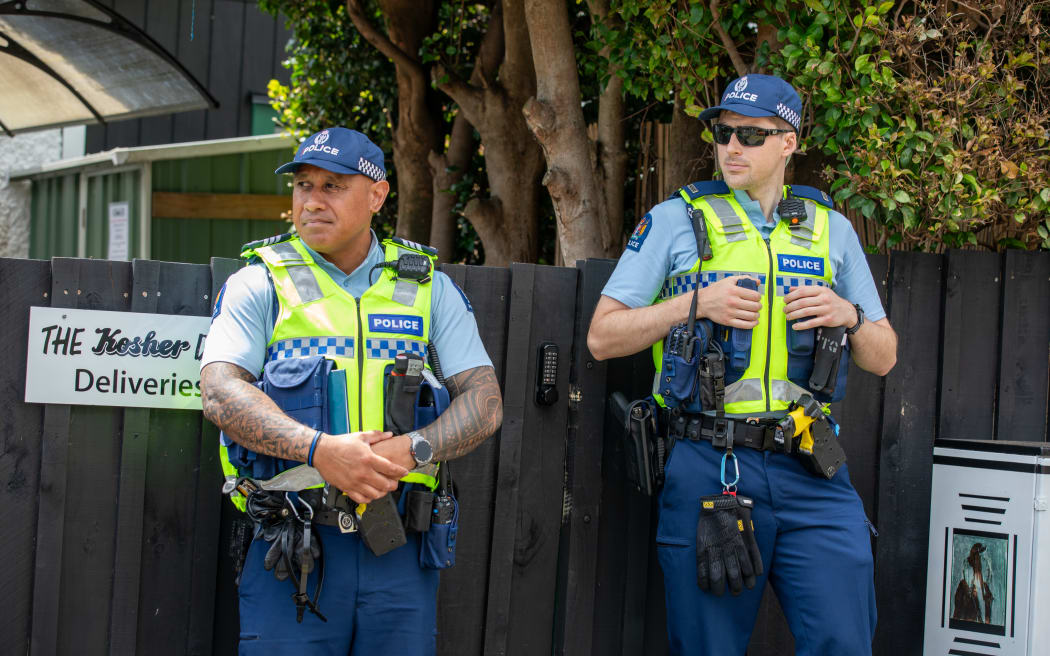 Police outside Kosher Deli NZ