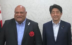 Semisi Sika and Shinzo Abe at PALM8