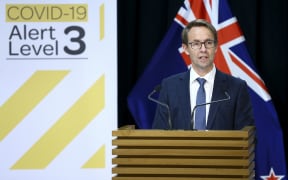 WELLINGTON, NEW ZEALAND - APRIL 28: Director-General of Health Dr Ashley Bloomfield speaks to media during a press conference at Parliament on April 28, 2020 in Wellington, New Zealand.