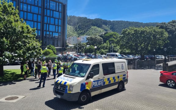 Police are moving to clear the roads outside and near Parliament as protesters continue to occupy the area for the eighth day.