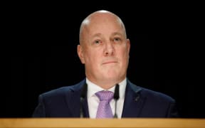Prime Minister Christopher Luxon speaking at post-cab