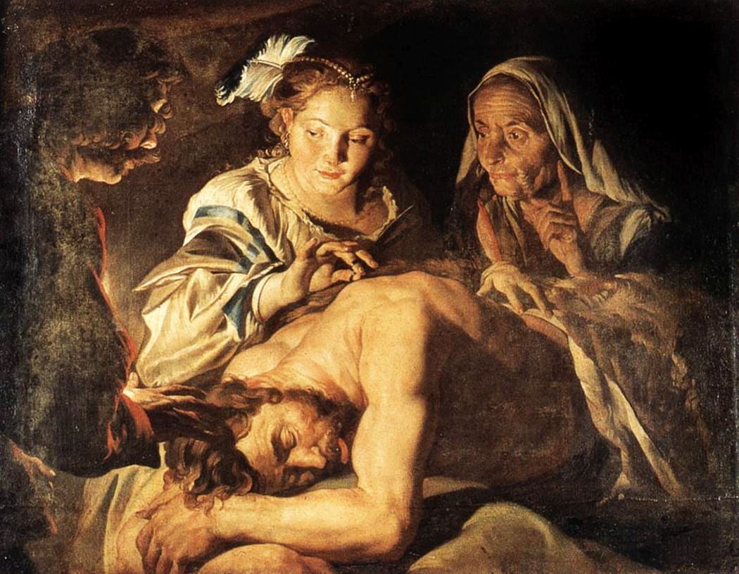 Samson and Delilah by Matthias Stom, 1630 - 1639.