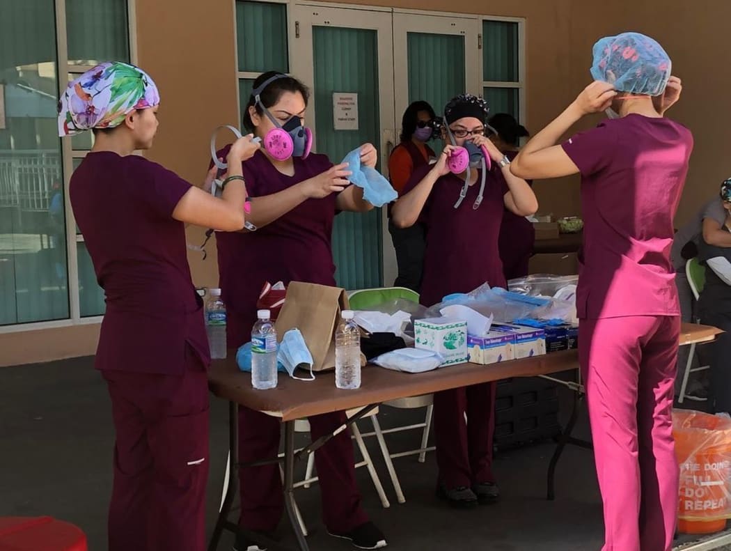 Health officials at a testing facility on Guam