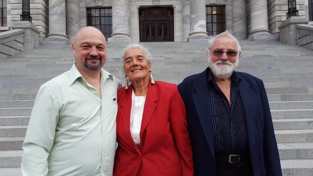 From left, Mikael Aldridge, with parents Beverley and Owen Aldridge.