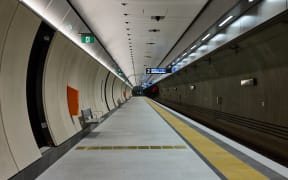 The 203m long platform at Auckland's City Rail Link Karangahape Station