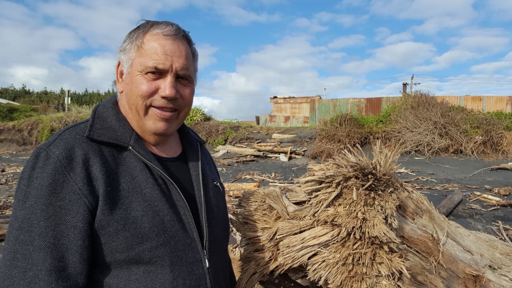 Waitara community board member Trevor Dodunski, at East Beach.