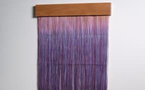 TOWNSEND Jade Te Ao Tua-ātea (detail) 2021 plastic paint and custom oak bracket 1550 x 1040mm.