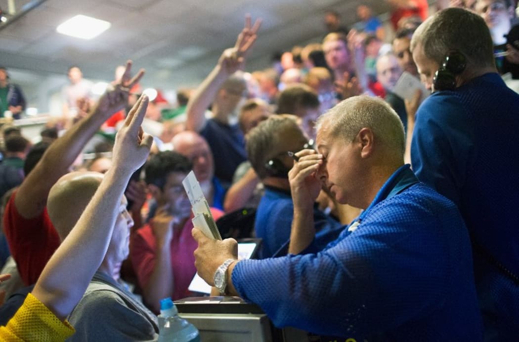 A trader at the Chicago Board Options Exchange on Black Monday.