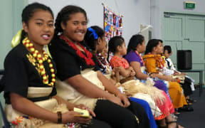 Students at Fairburn Primary School in Otahuhu at the School speech competition.
