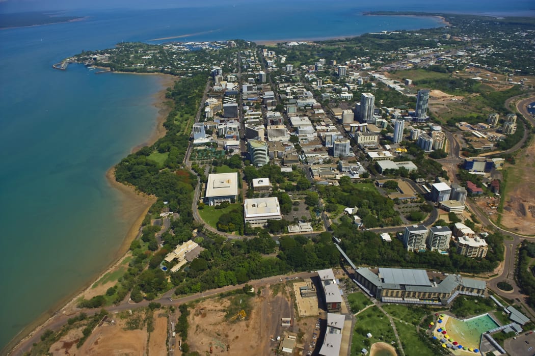 Australia, Northern Territory, Darwin, town center (aerial view) (Photo by DOZIER Marc / hemis.fr / Hemis via AFP)