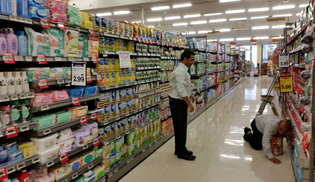 Infant formula on display at Thorndon New World, Wellington.