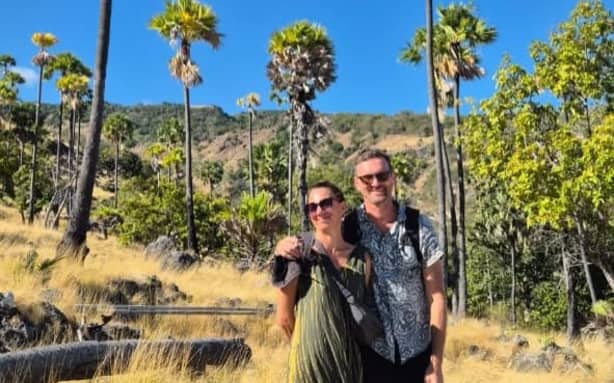 Diane & Tristram Clayton on Atauro Island, Timor-Leste.