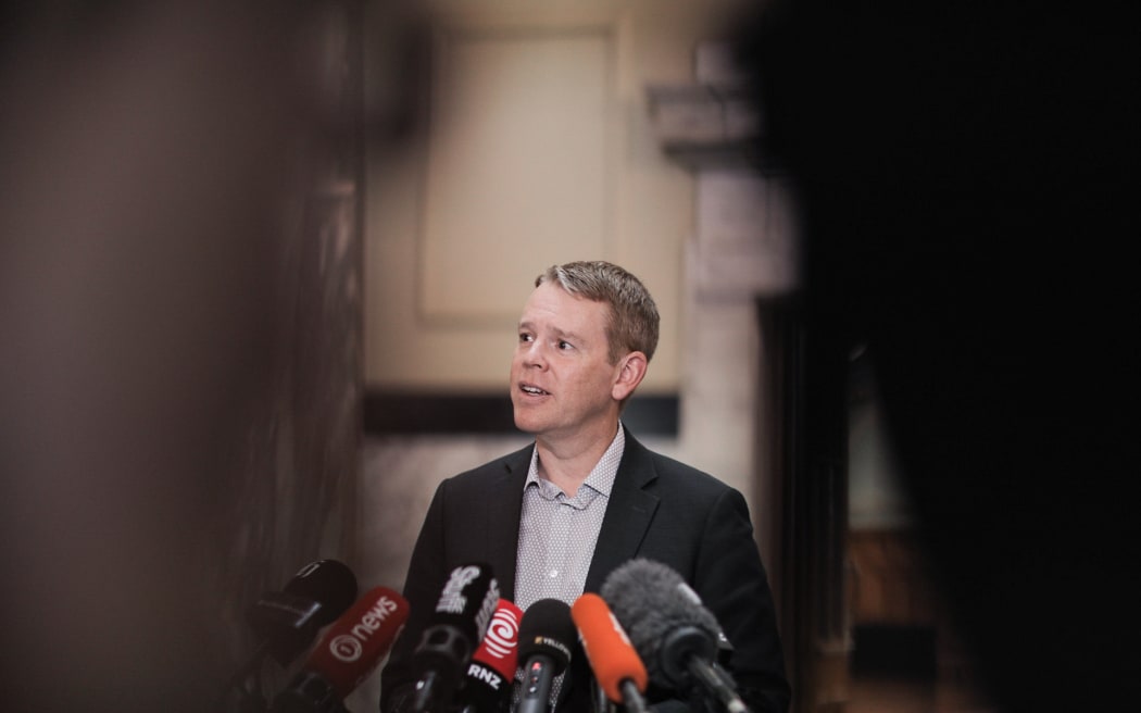 Chris Hipkins speaks after formation of new coalition government