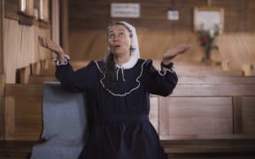 Sharon Ready in 'Gloriavale' documentary still