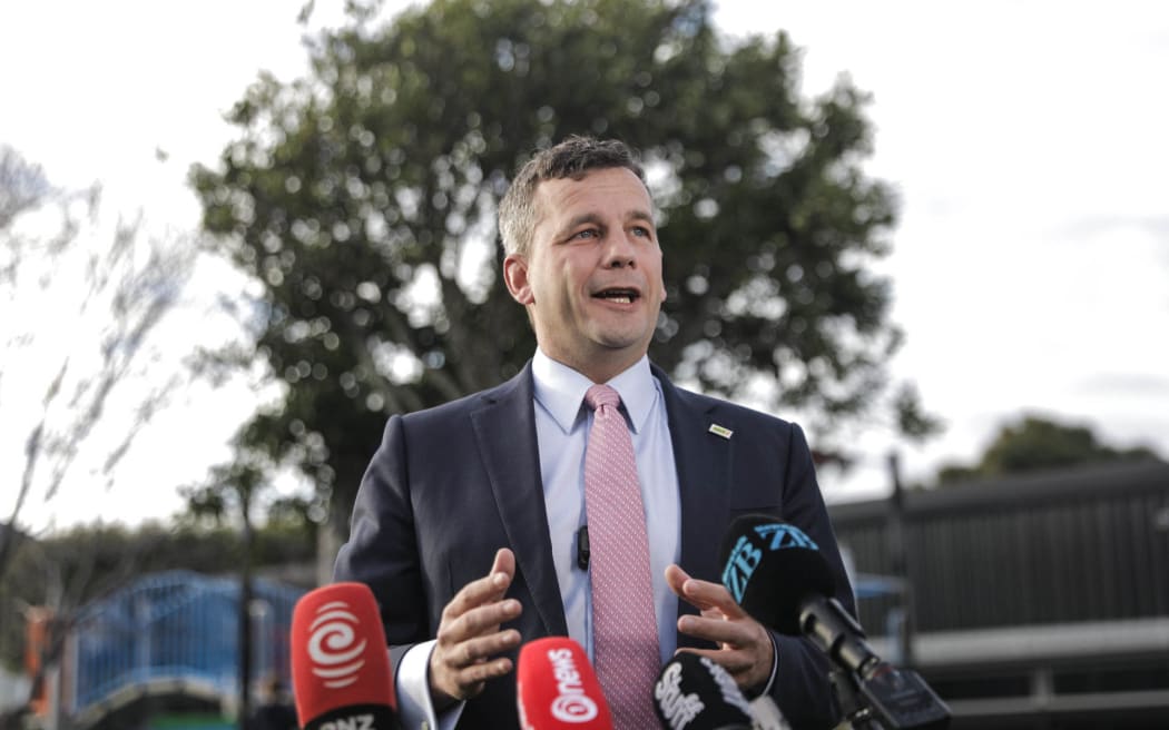David Seymour announcing a new $140 million school attendance service to tackle truancy, 14 May 2025.