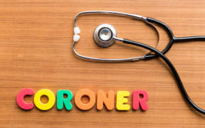 Stethoscope and the word coroner