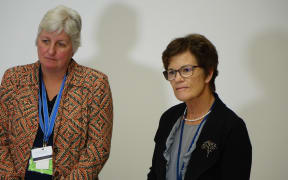 Southern DHB chief executive Carole Heatly, Southern DHB Commissioner Kathy Grant.