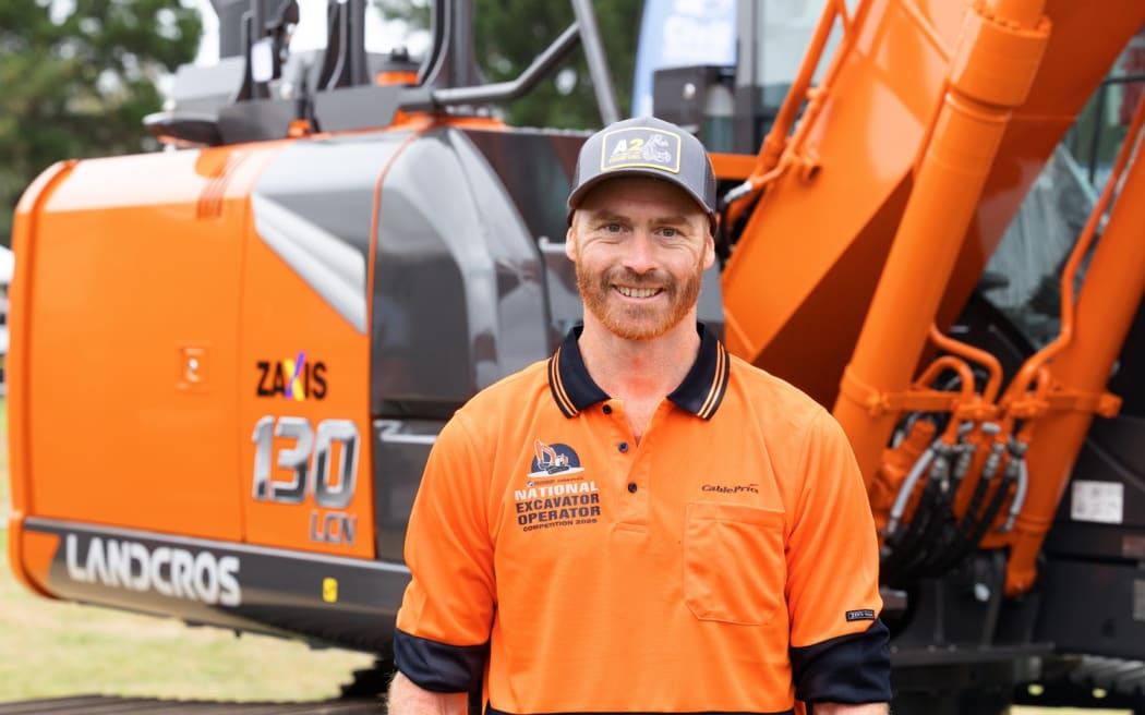 Steven George of Whangarei won the 2026 edition of the New Zealand National Excavator Operator Competition