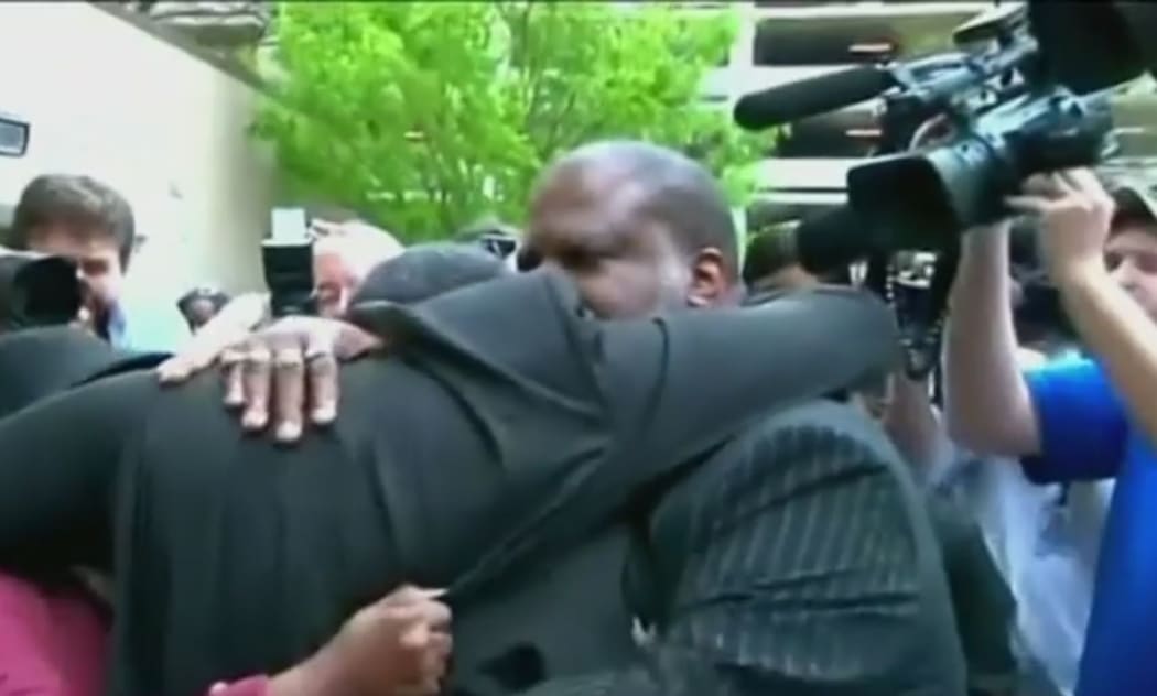 Hinton following his release.