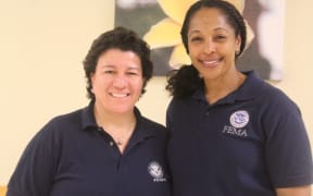 FEMA's Dr Ahsha Tribble on the right