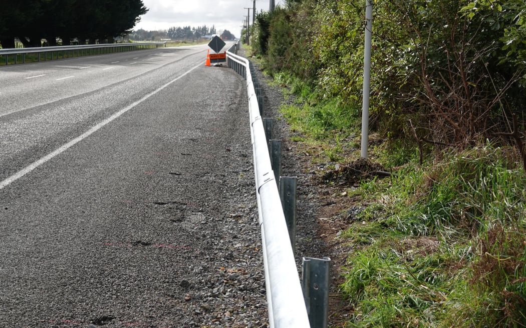 The barrier opposite Molly Page's driveway has been moved back a metre.