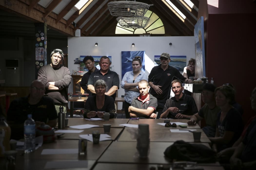 John Key visited business owners in Kaikoura