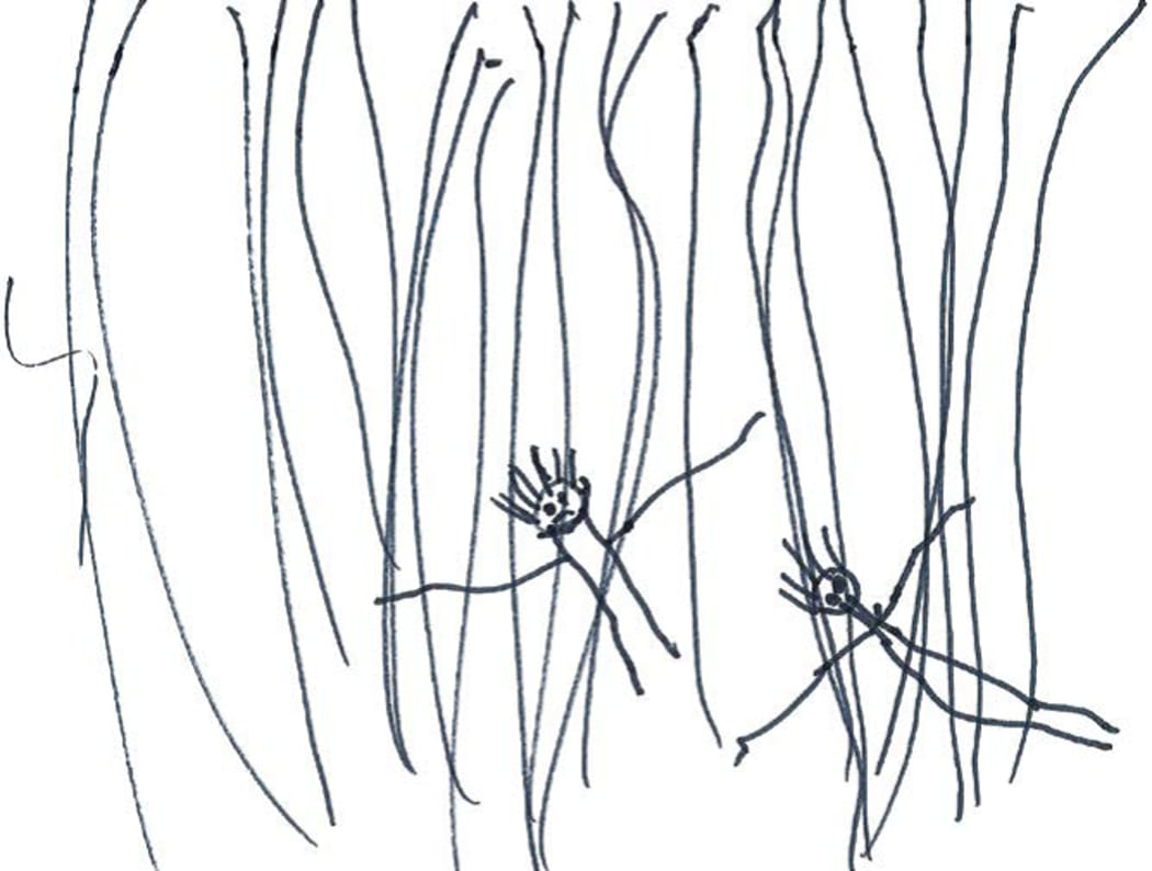 Drawing by preschool age girl, detained 420 days, Christmas Island, 2014