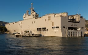 A mistral-class amphibious assault ship.