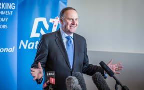 Prime Minister John Key speaks to media about the Panama Papers whistleblower on 7 May 2016.