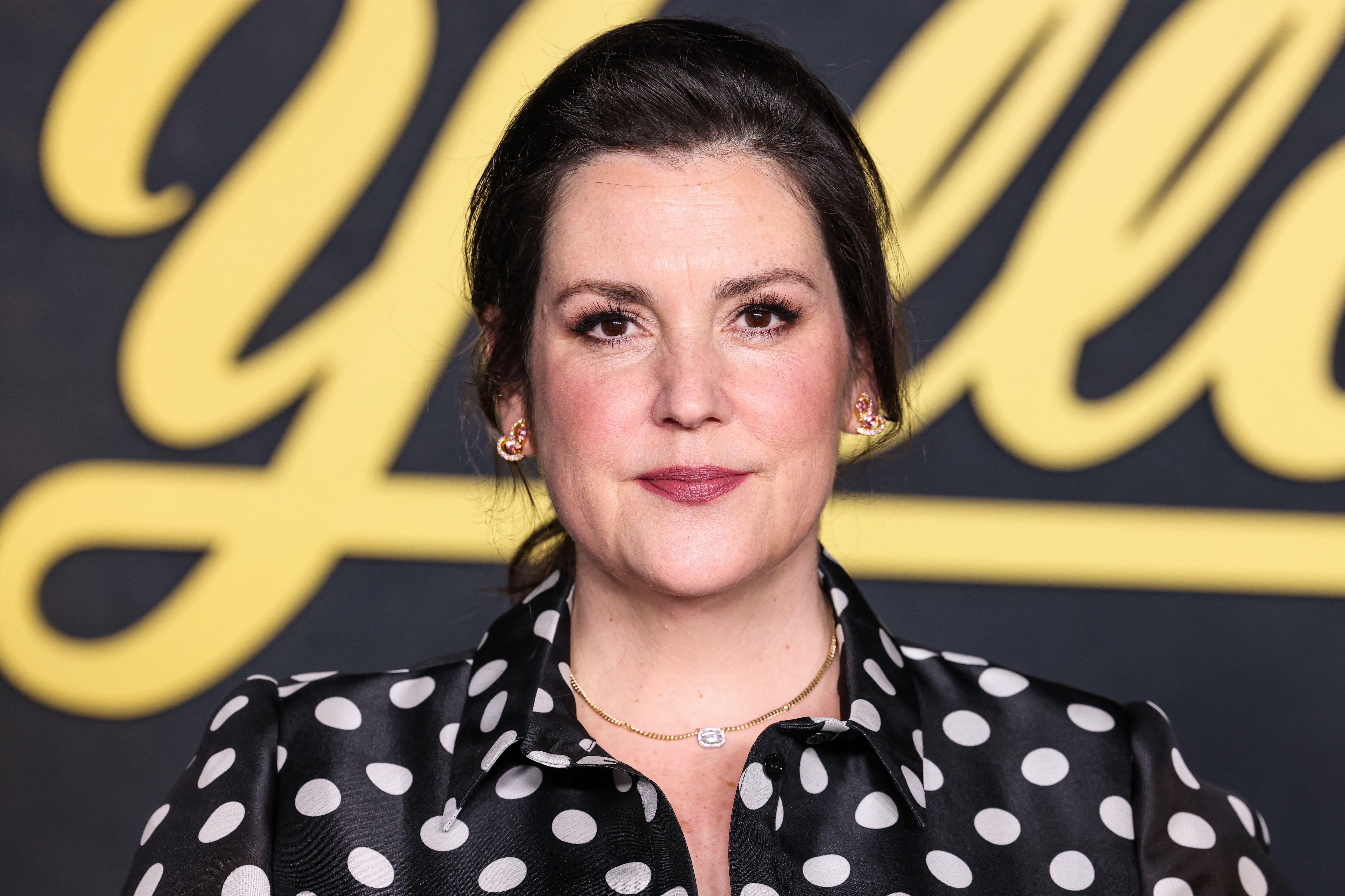 New Zealand actress Melanie Lynskey arrives at Showtime's 'Yellowjackets' Season 3 Emmy FYC (For Your Consideration) Event held at the Wolf Theatre at the Saban Media Center at the Academy of Television Arts and Sciences on April 10, 2025 in North Hollywood, Los Angeles, California, United States.