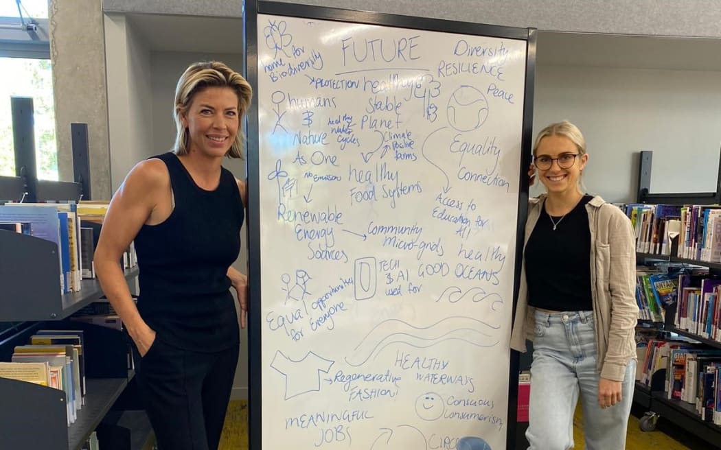 Co-founders of Girls Who Grow, Catherine van der Meulen (L) and Aimee Blake (R)