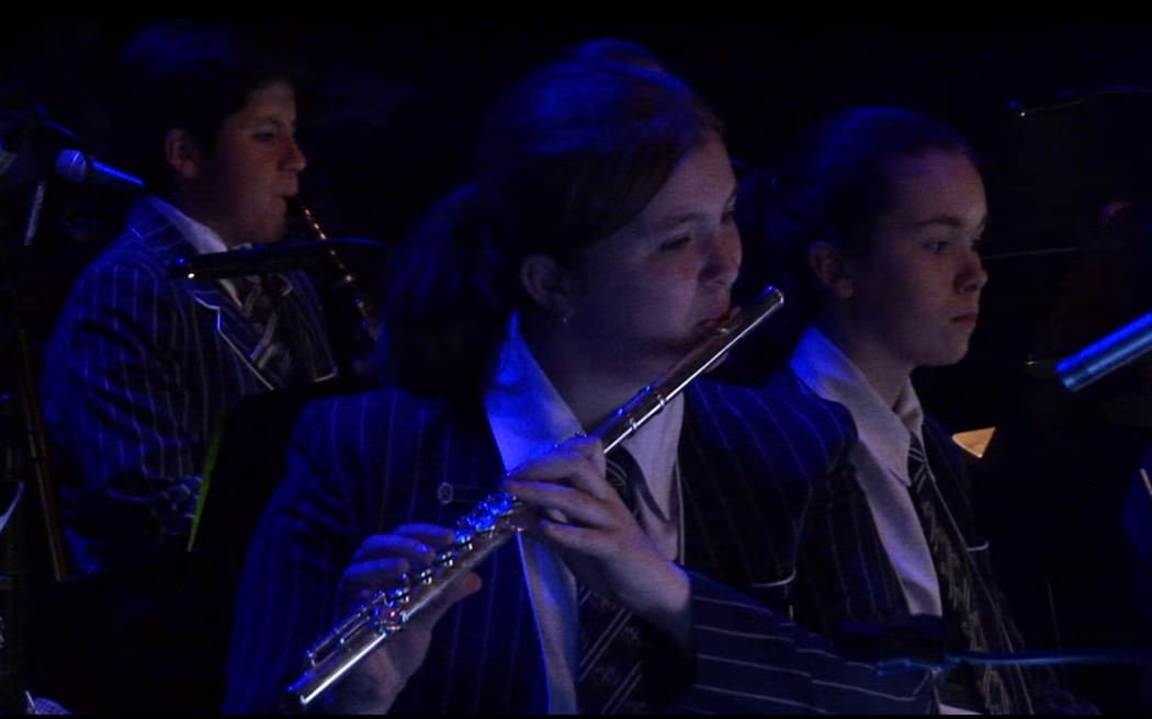 The school orchestra and a choir took part.
