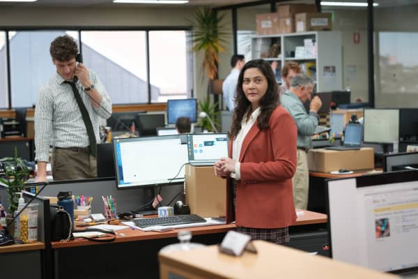 Shari Sebbens plays Greta in The Office Australia.