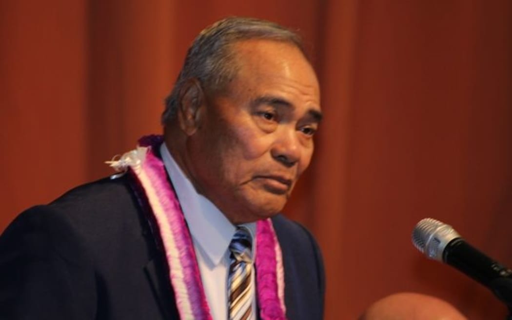 Lolo Matalasi Moliga at his State of the Territory address.