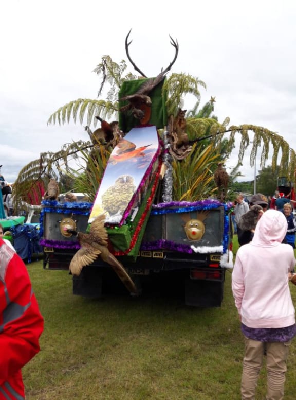 Anti-1080 float in Taupo Christmas Parade.