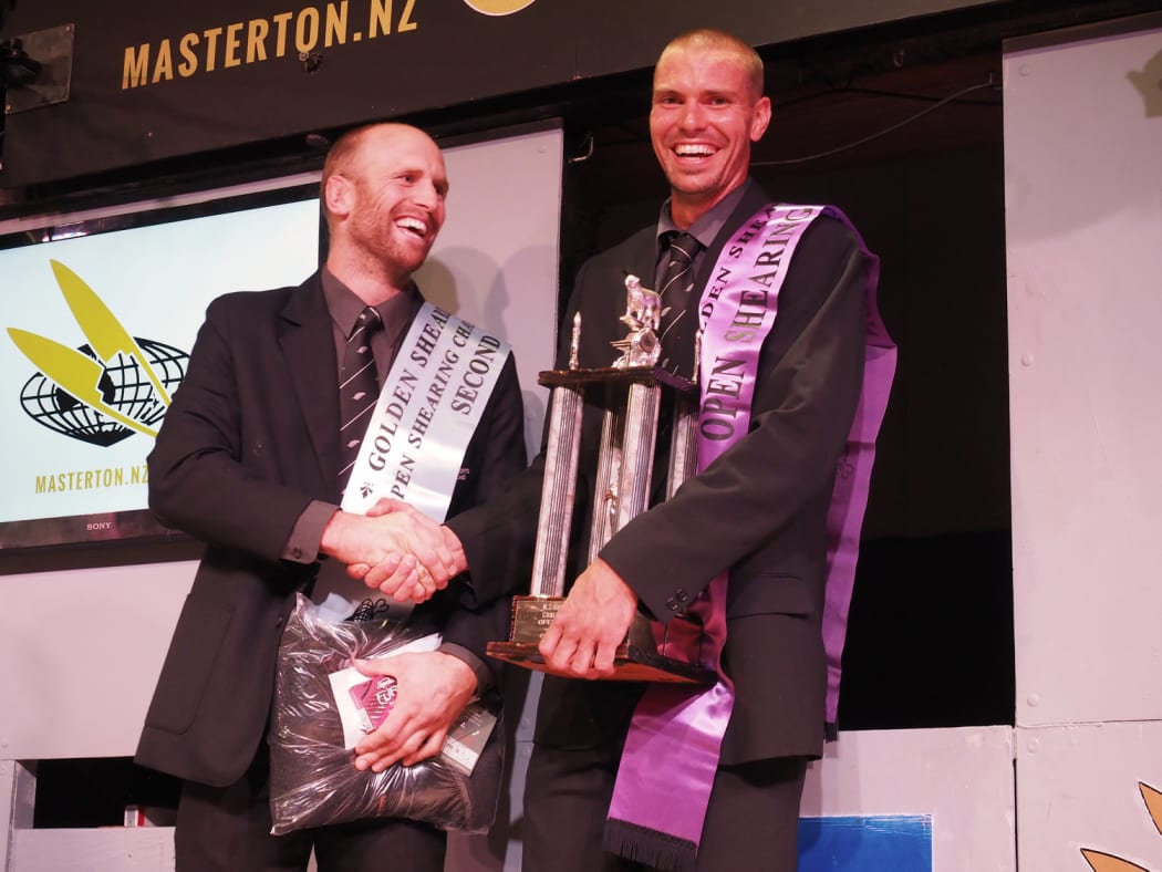Roland Smith (right) and second Aaron Haynes from Feilding.
