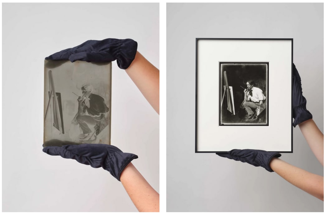 An NFT of Charles Frederick Goldie at His Easel fetched $51,250. The buyers of each work received the NFT image, a framed print as well as the original glass plate negative.