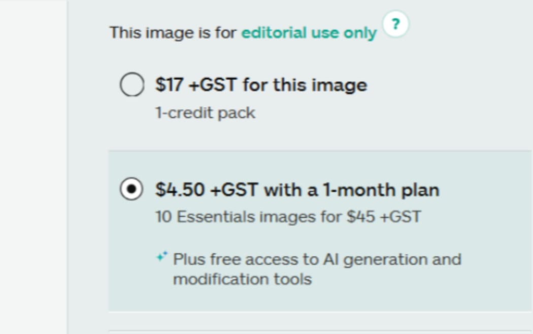 It is labelled that the image is for editorial use only
