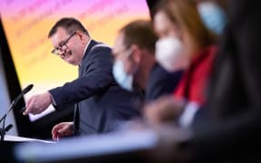 Grant Robertson announcing Budget 2022
