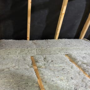 Ceiling insulation.