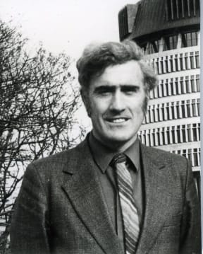 Geoffrey Palmer on his 1st day at Parliament.