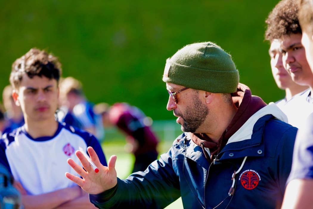 Coach Tenga Rangitauira inspires his team