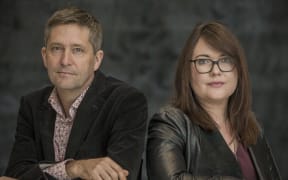 Amy Maas and Adam Dudding, the journalists behind RNZ and Stuff's latest podcast Gone Fishing.