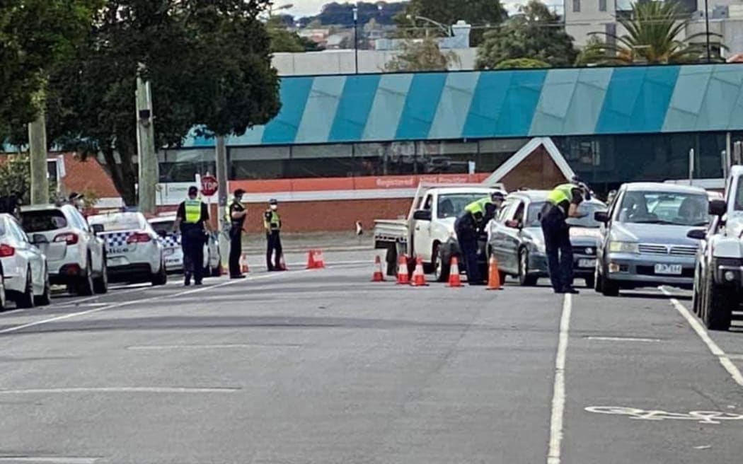 Police issues fines to the Melbourne cavalcade.