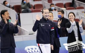 Image released by the editor-in-chief of China's state-owned Global Times  purportedly showing tennis star Peng Shuai.