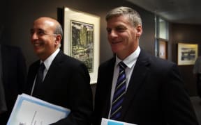Treasury Secretary Gabriel Makhlouf, left, and Finance Minister Bill English..