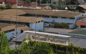 Honiara port, ships, boats, houses, parliament - Solomon Islands