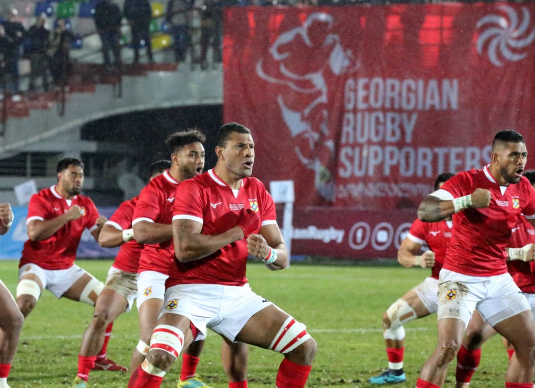 Tonga perform the Sipi Tau in Georgia.