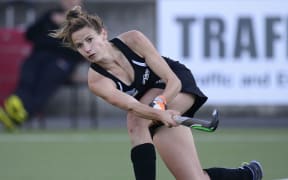 Black Sticks hockey player Pippa Hayward in action against Australia 2014.
