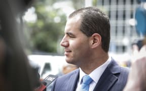 Jami-Lee Ross speaks to media after making a complaint to police about National Party leader, Simon Bridges.